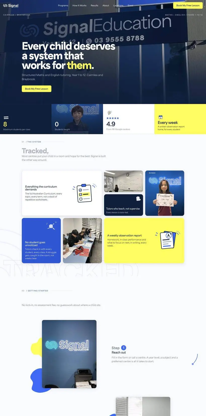 Signal Education website home page