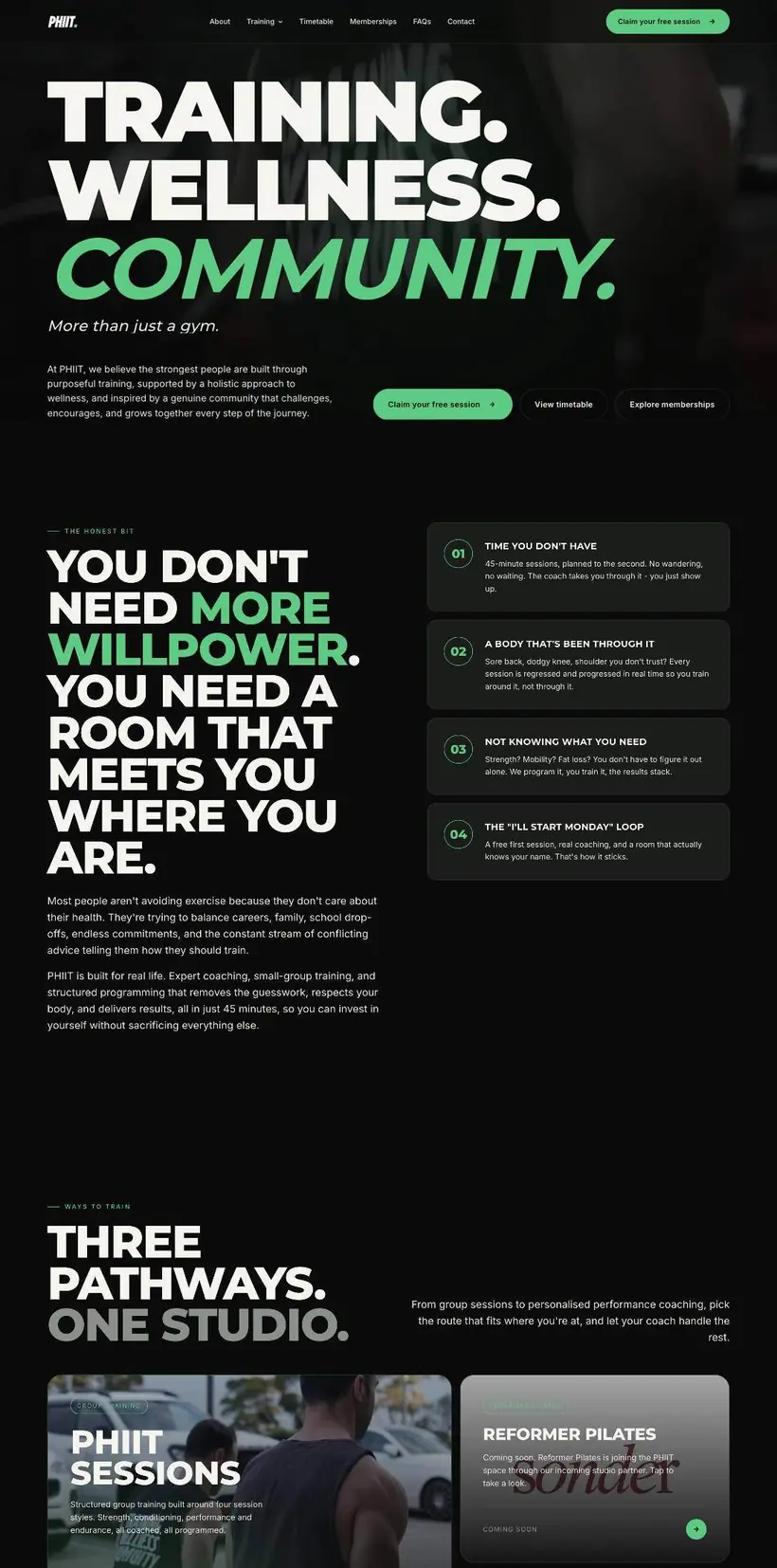 PHIIT website home page